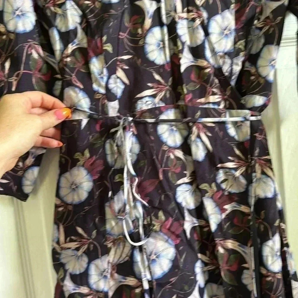 The J. Peterman Company Morning Glory Wrap Dress, Size M — image 4 of 8